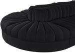 Rummi - Oval Velvet Performance Fabric Upholstered 8 Piece Modular Sectional