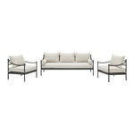Leni - 3-Piece Outdoor Conversation Set - Moonveil / Warm Gray