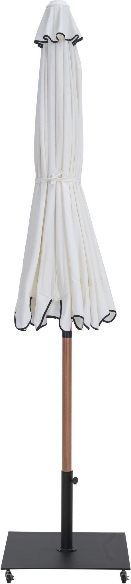 Amalfi - Aluminum Patio Umbrella - Black Base / Light Brown Pole