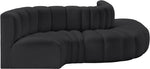 Arc - Faux Leather 5 Piece Modular Sofa