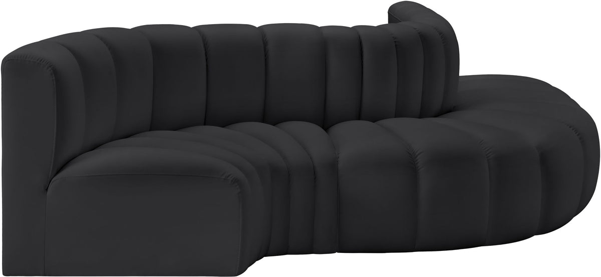 Arc - Faux Leather 5 Piece Modular Sofa