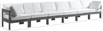 Nizuc - Outdoor Patio 6 Seat Modular Sofa With Gray Frame