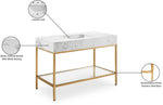 Marmo - Engineered Marble Bathroom Vanity With Gold Base