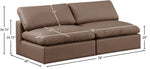 Comfy - Faux Leather Modular Armless Sofa 2 Seats