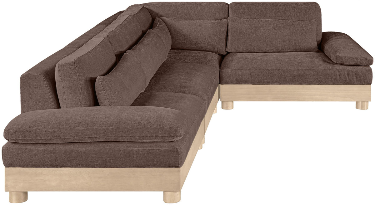 Turin - Chenille Fabric Upholstered Modular Sectional - Brown