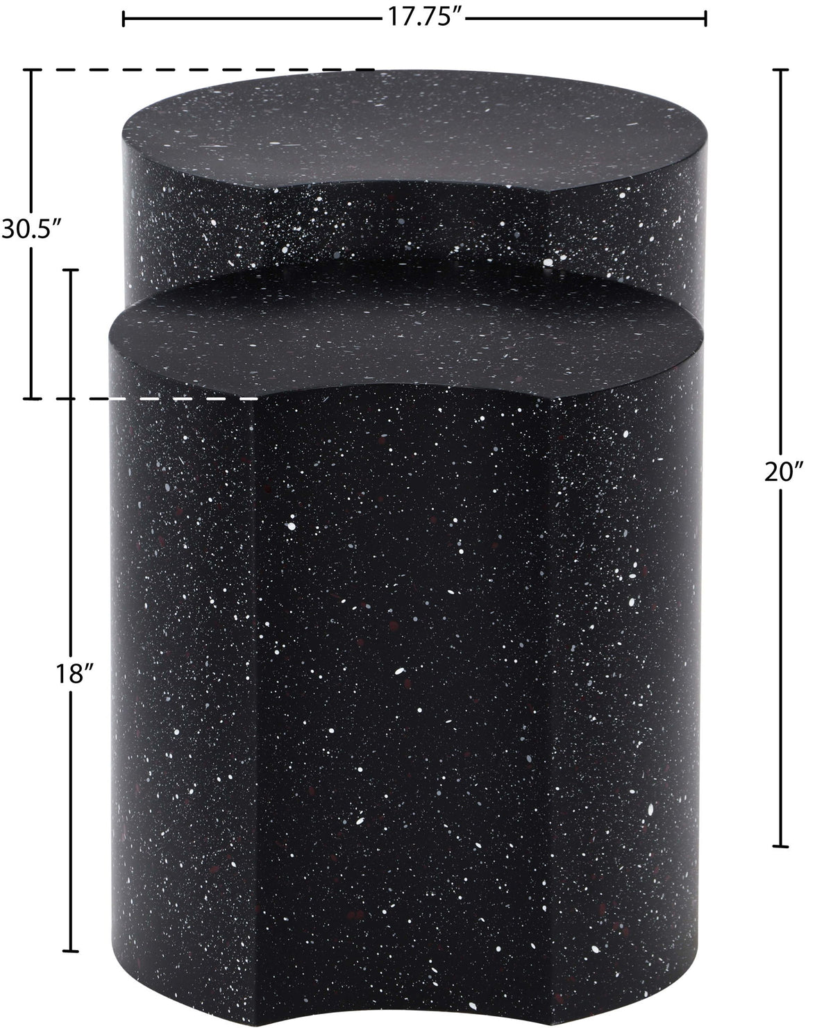 Dimple - Modular End Table - Terazzo Finish