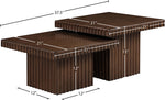 Spencer - 15" Oak Veneer 2 Piece Coffee Table