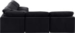 Indulge - Velvet 5 Piece Modular Corner Armless Sectional