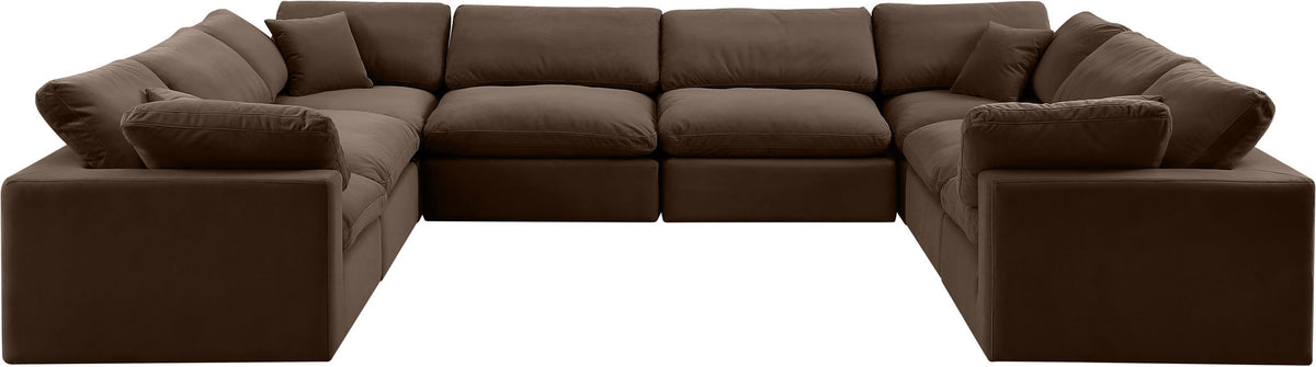 Comfy - 8 Piece Velvet Modular Sectional