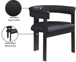 Romeo - Faux Leather Dining Chair With Black Base (Set of 2)