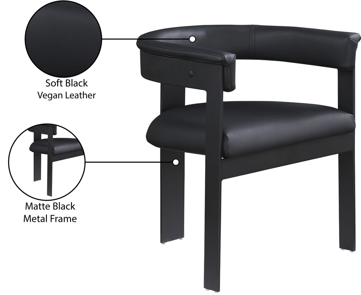 Romeo - Faux Leather Dining Chair With Black Base (Set of 2)