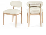 Riccio - Faux Leather Dining Side Chair (Set of 2) - Natural Frame