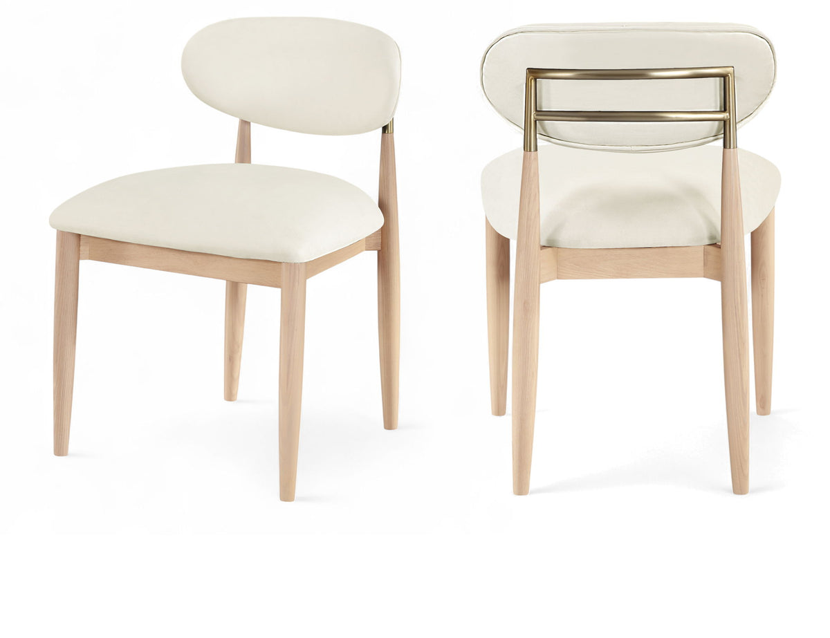 Riccio - Faux Leather Dining Side Chair (Set of 2) - Natural Frame