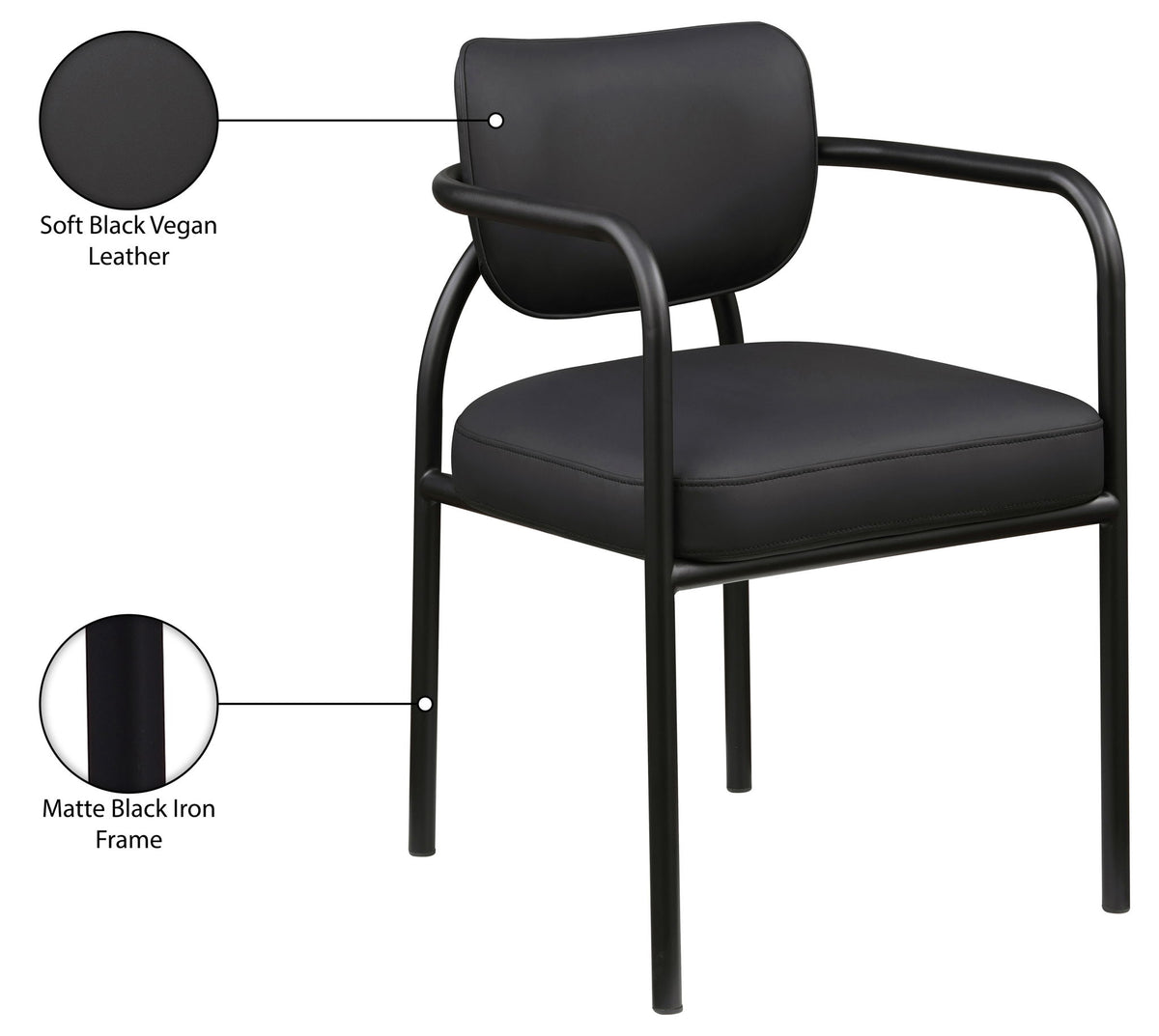 Serava - Vegan Leather Upholstered Dining Chair (Set of 2)