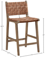 Entwine - Vegan Leather Upholstered Counter Stool - Painted Brown