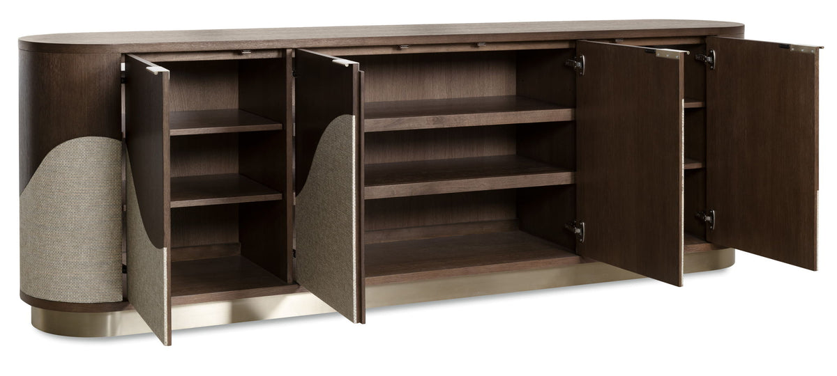 Commerce And Market - Roll With It Four-Door Credenza - Dark Brown / Gray