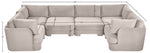Hammond - Velvet Performance Fabric Upholstered 6 Piece U-Shaped Sectional