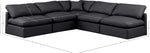 Indulge - Faux Leather 5 Piece Modular Corner Armless Sectional