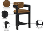 Sacha - Velvet Stool With Black Base