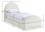 Andaz - Chenille Fabric Upholstered Trundle Bed