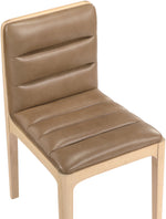 Ellis - Vegan Leather Upholstered Dining Chair (Set of 2) - Tan / Natural