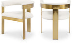 Romeo - Faux Leather Dining Chair With Gold Base (Set of 2)
