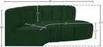 Arc - Boucle Fabric 3 Piece Modular L-Shaped Sofa