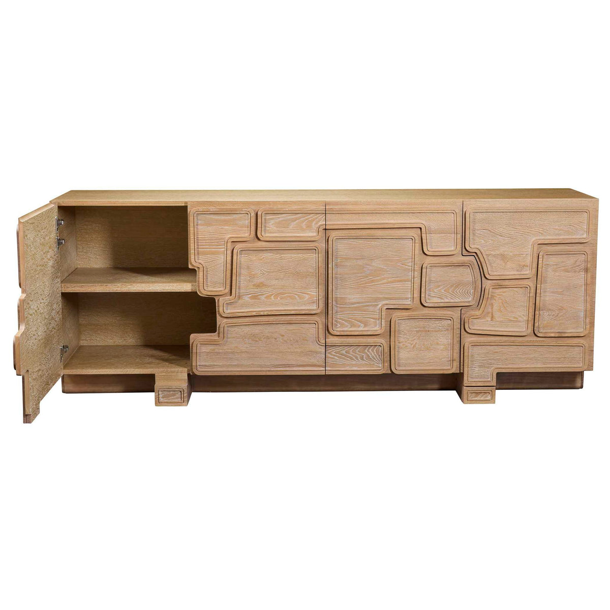 Parcel - 4 Door Cabinet - Light Brown