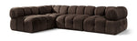 Orin - Fabric Velvet 4 Piece Modular Sectional