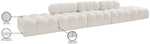 Ames - 5 Piece Boucle Upholstered Modular Sofa With 2 Armless Seats