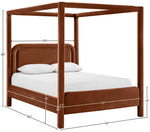 Salina - Velvet Upholstered Bed - Cognac