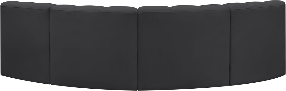 Arc - Faux Leather 4 Piece Corner Modular Sofa