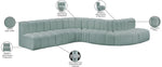 Arc - Faux Leather 7 Piece Modular Sofa
