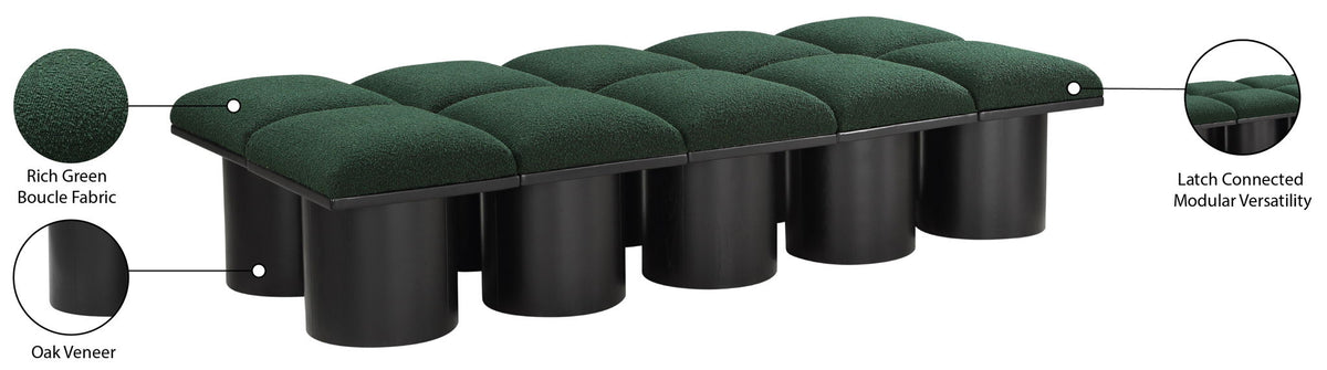 Pavilion - 10 Piece Modular Bench With Black Base