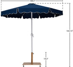 Amalfi - Aluminum Patio Umbrella - Light Brown Base / White Pole