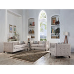 Cyndi - Chair With Pillow - Tan Velvet
