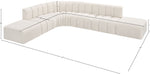 Arc - Boucle Fabric 7 Piece Corner Modular Sofa