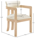 Lavrin - Vegan Leather Dining Arm Chair (Set of 2) - Natural Base