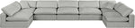 Comfy - 7 Piece Linen Modular Armless Sectional
