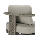 Ciela - Outdoor Club Chair With Rattan Trim Aluminum Frame And Clouded Taupe Cushions - Dark Bronze / Gray