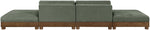 Turin - Chenille Fabric Upholstered Modular Sectional - Green