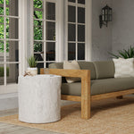 Bazaar - Antique Round End Table - Beige