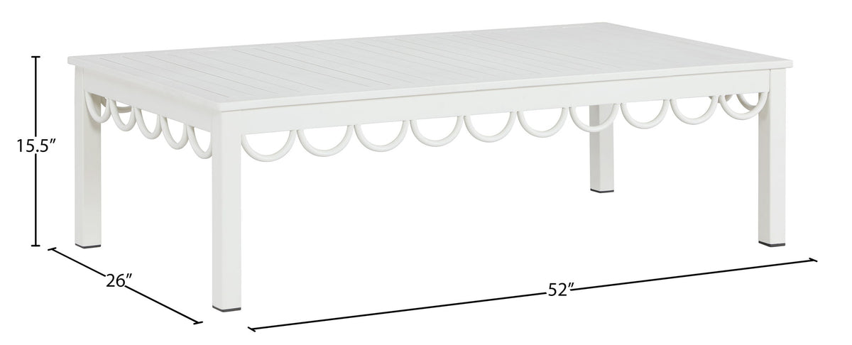 Portofino - Aluminum Outdoor Patio Coffee Table