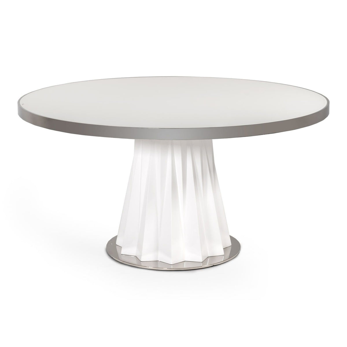Cabaret Modern White Round Dining Table by VIG Furniture - View 1