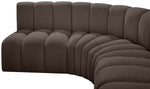 Arc - Boucle Fabric 5 Piece U-Shaped Modular Sofa