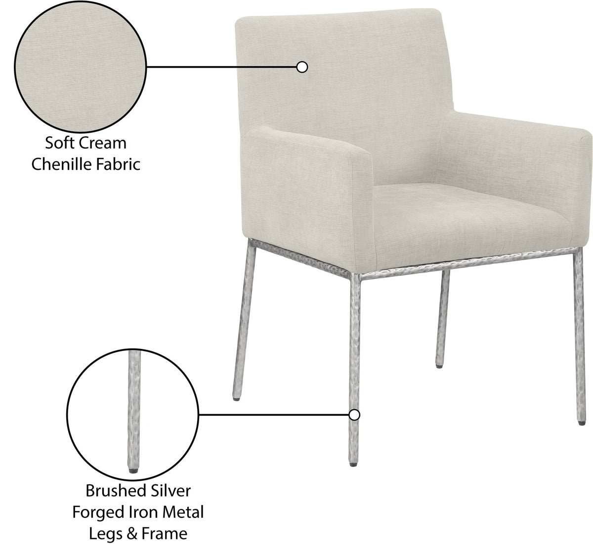 Reeves - Dining Chair With Silver Legs (Set of 2)