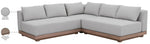Solace - Olefin Performance Fabric 3 Piece Outdoor Patio Modular Sectional (2 Loveseats & Corner Chair)