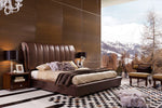 Queen Temptation Caesar Italian Classical Design Leather Platform King Bed