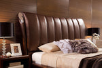 Queen Temptation Caesar Italian Classical Design Leather Platform King Bed