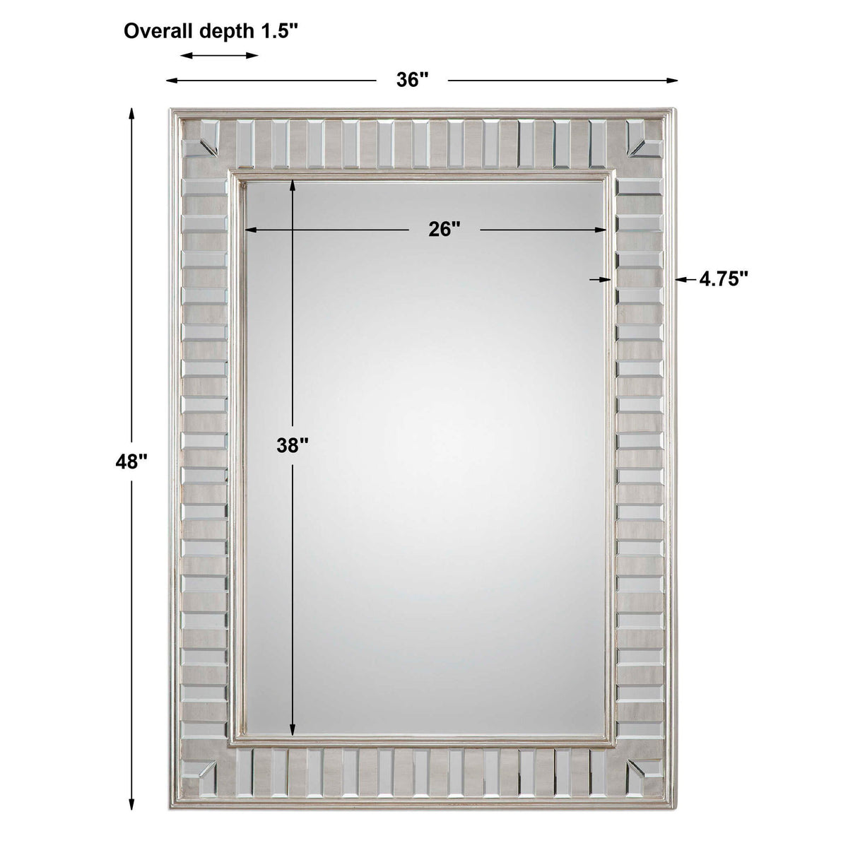 Lanester - Leaf Mirror - Silver